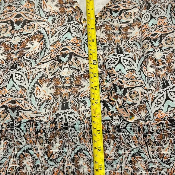 Anthropologie Floral Print Smocked Blouse - Picture 6 of 7